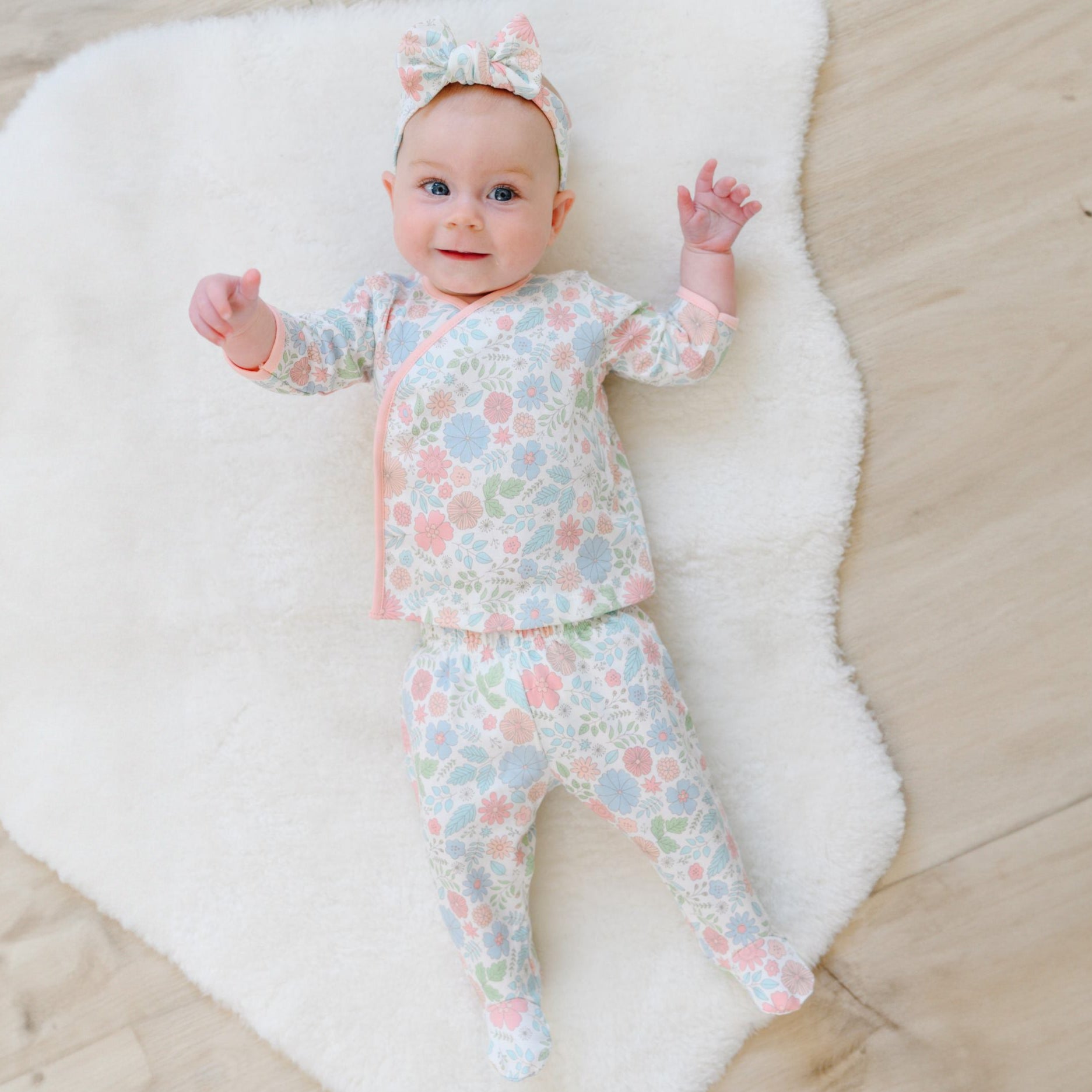 Delilah Kimono Footed Pant Set by Luna and Arlo - Luna and Arlo2pc Pant Set