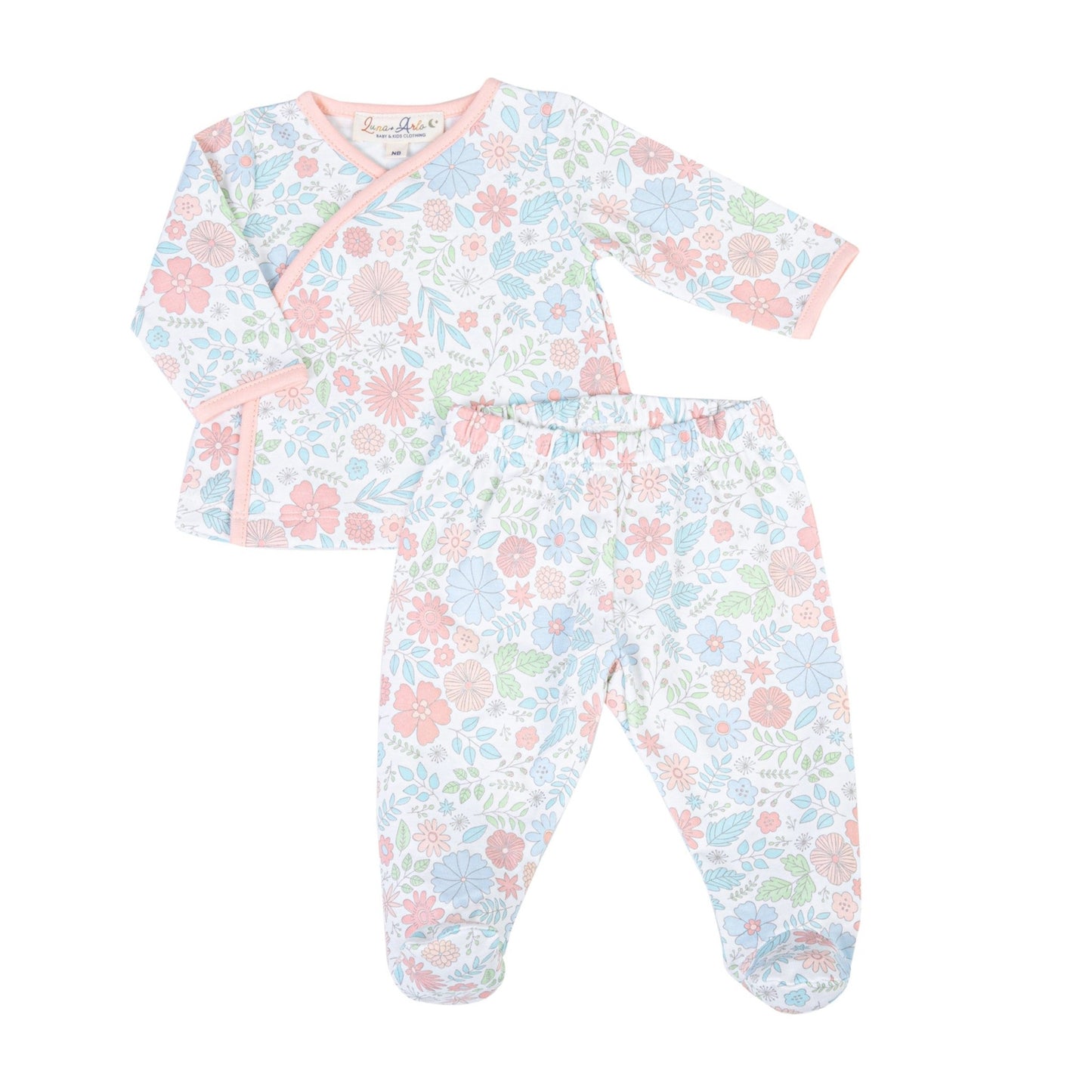 Delilah Kimono Footed Pant Set by Luna and Arlo - Luna and Arlo2pc Pant Set