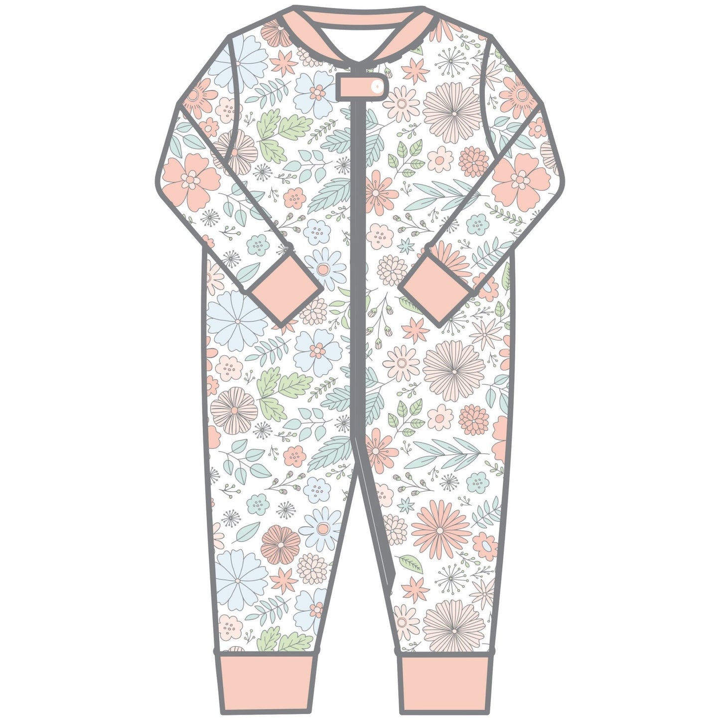 Delilah Zip Pajamas by Luna and Arlo - Luna and ArloZipper Pajamas