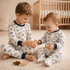 Dino Digs Brothers Set - Long Pajamas + Zip Footie - Magnolia BabyGift Set