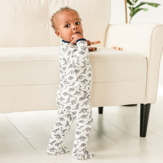 Dino Digs Zip Footie by Luna & Arlo - Magnolia BabyFootie