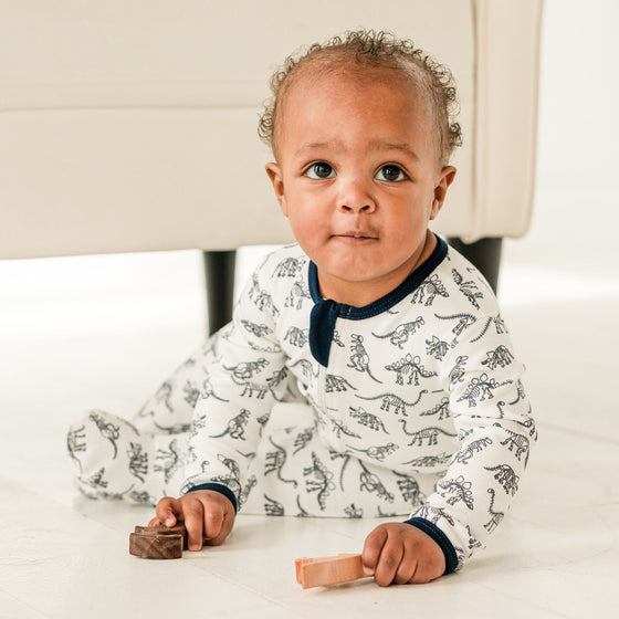 Dino Digs Zip Footie by Luna & Arlo - Magnolia BabyFootie