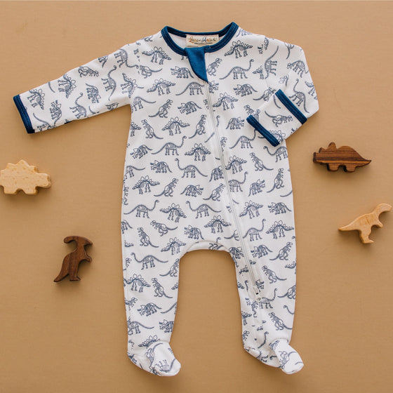 Dino Digs Zip Footie by Luna & Arlo - Magnolia BabyFootie