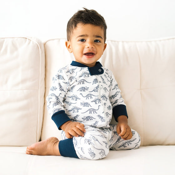 Dino Digs Zip Pajamas by Luna & Arlo - Magnolia BabyZipper Pajamas
