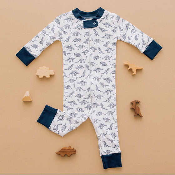 Dino Digs Zip Pajamas by Luna & Arlo - Magnolia BabyZipper Pajamas