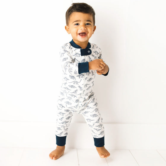 Dino Digs Zip Pajamas by Luna & Arlo - Magnolia BabyZipper Pajamas