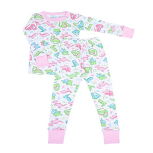  Dino Dreams Long Pajamas - Pink - Magnolia BabyLong Pajamas