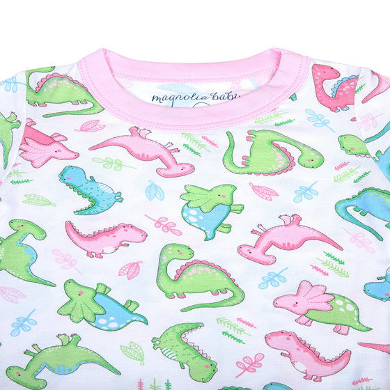 Dino Dreams Long Pajamas - Pink - Magnolia BabyLong Pajamas