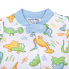 Dino Dreams Print Zip Footie - Blue - Magnolia BabyFootie