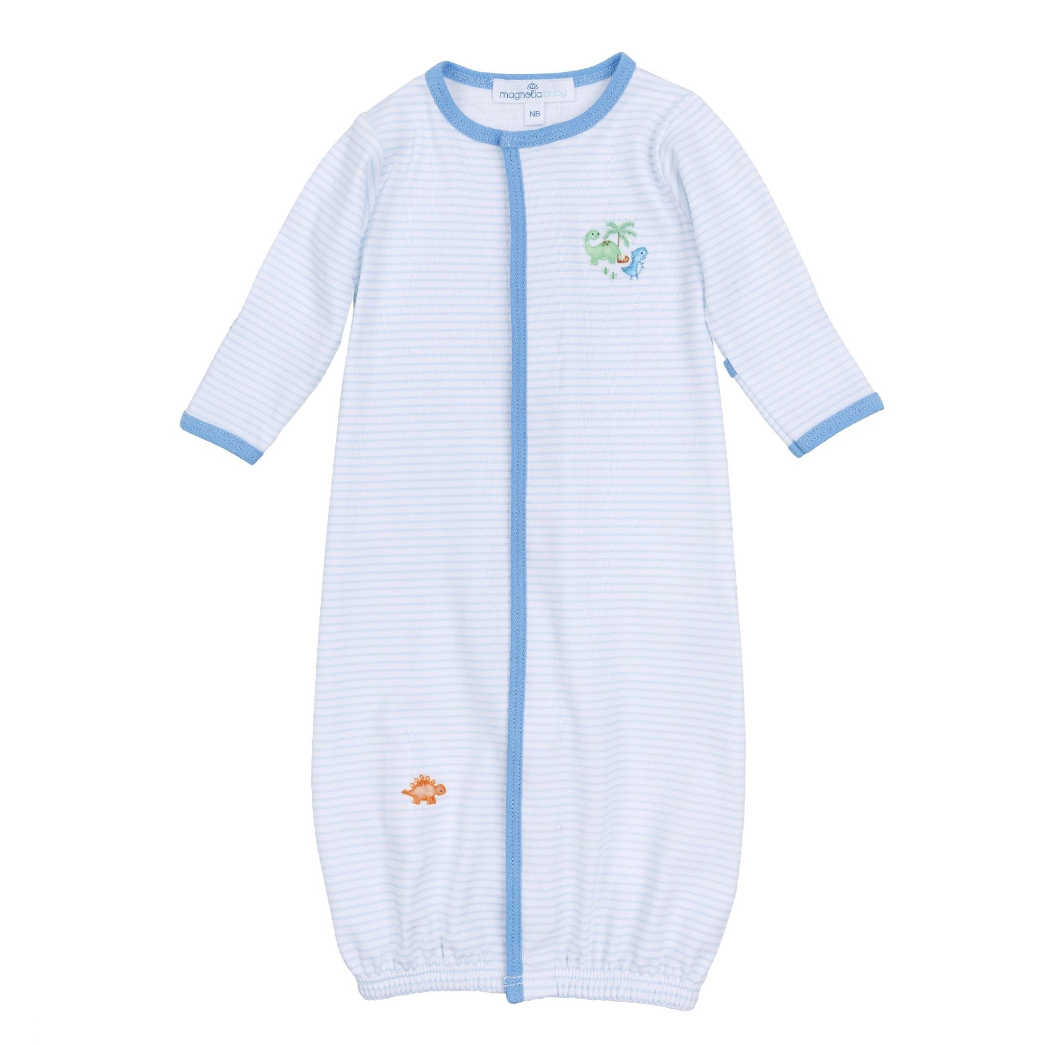 Dino - Land Embroidered Converter - Magnolia BabyConverter Gown