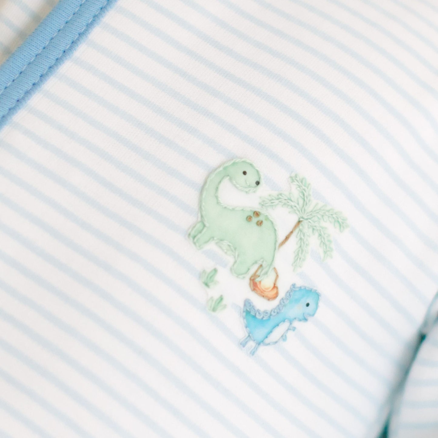 Dino - Land Embroidered Footie - Magnolia BabyFootie