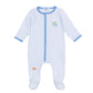 Dino - Land Embroidered Footie - Magnolia BabyFootie