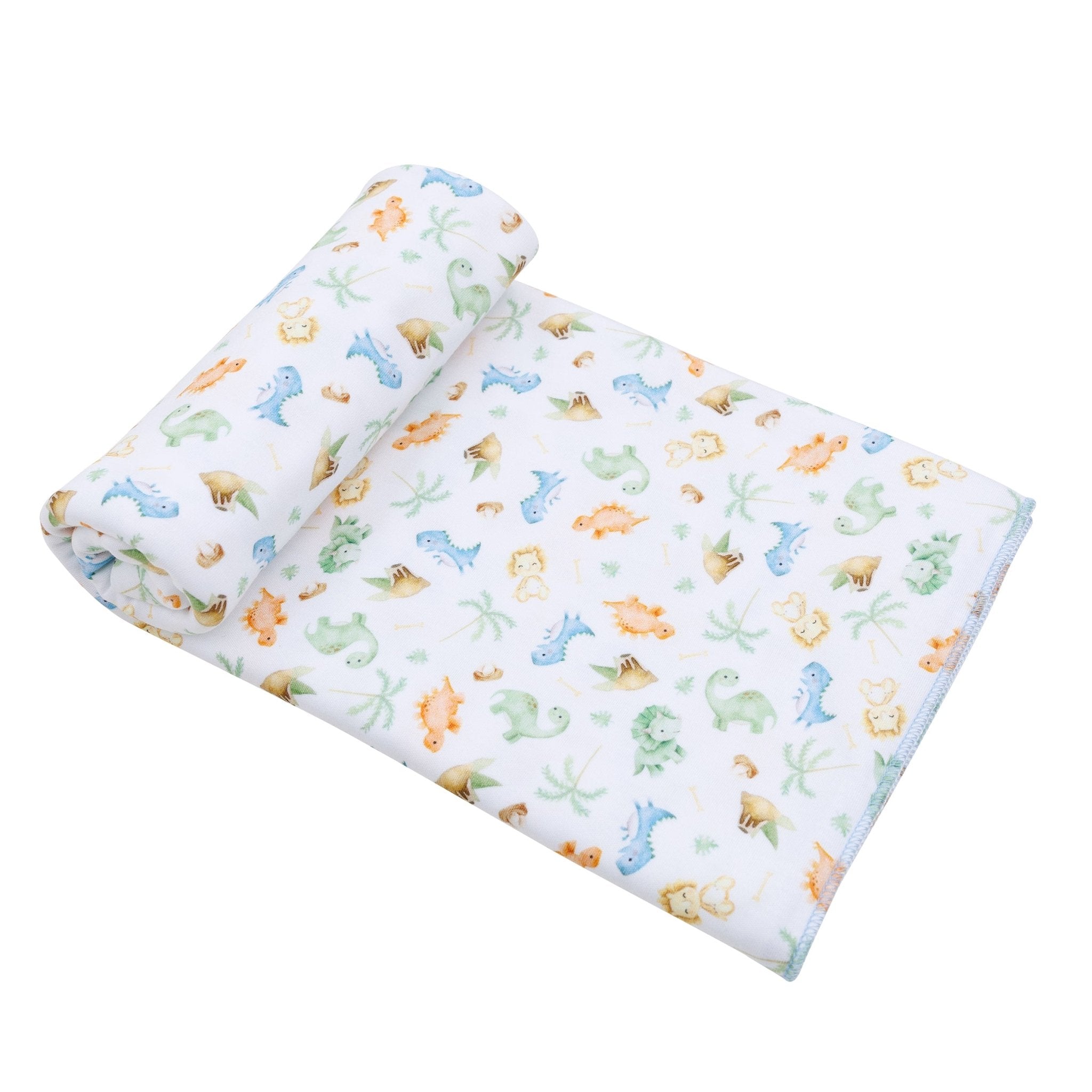 Dino - Land Print Swaddle Blanket - Magnolia BabySwaddle Blanket