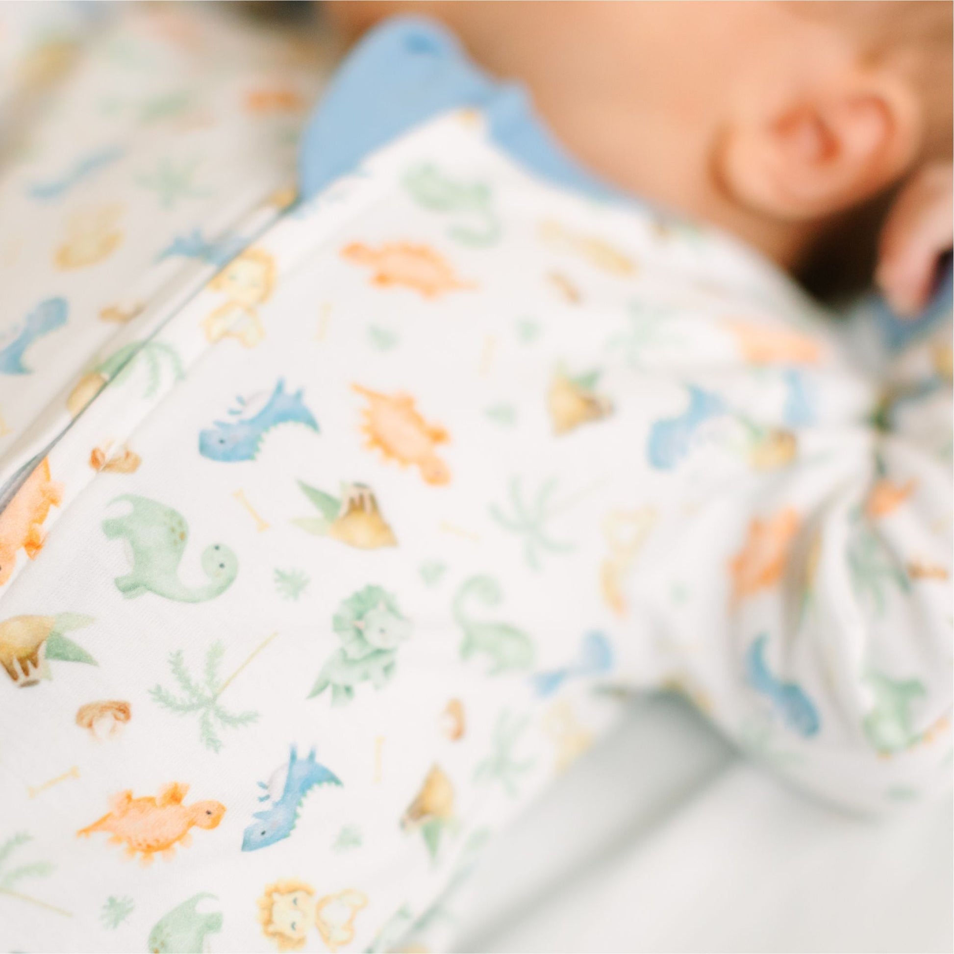 Dino - Land Print Zip Footie - Magnolia BabyFootie