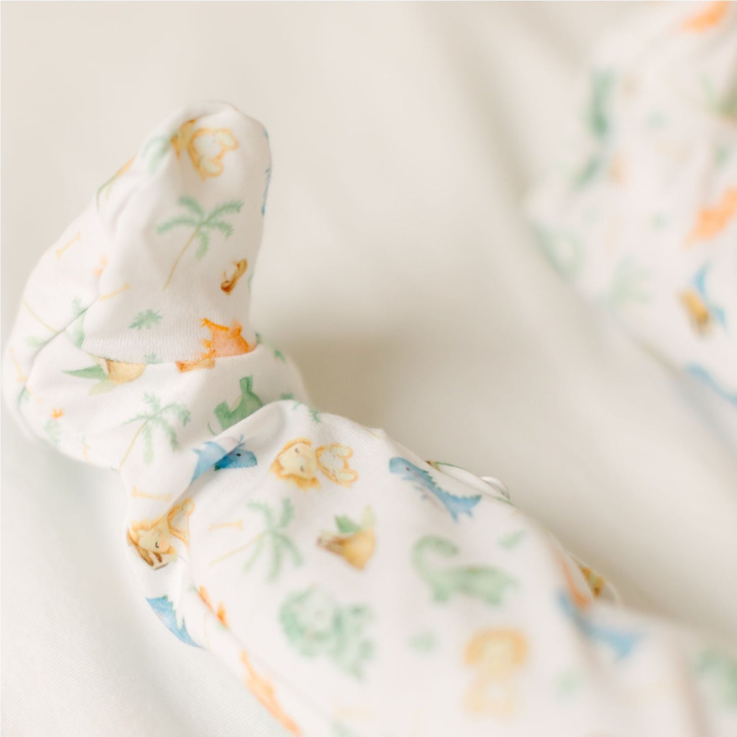 Dino - Land Print Zip Footie - Magnolia BabyFootie