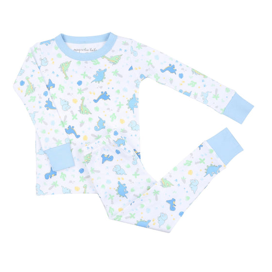 Dinoland Blue Toddler Long Pajamas - Magnolia BabyLong Pajamas