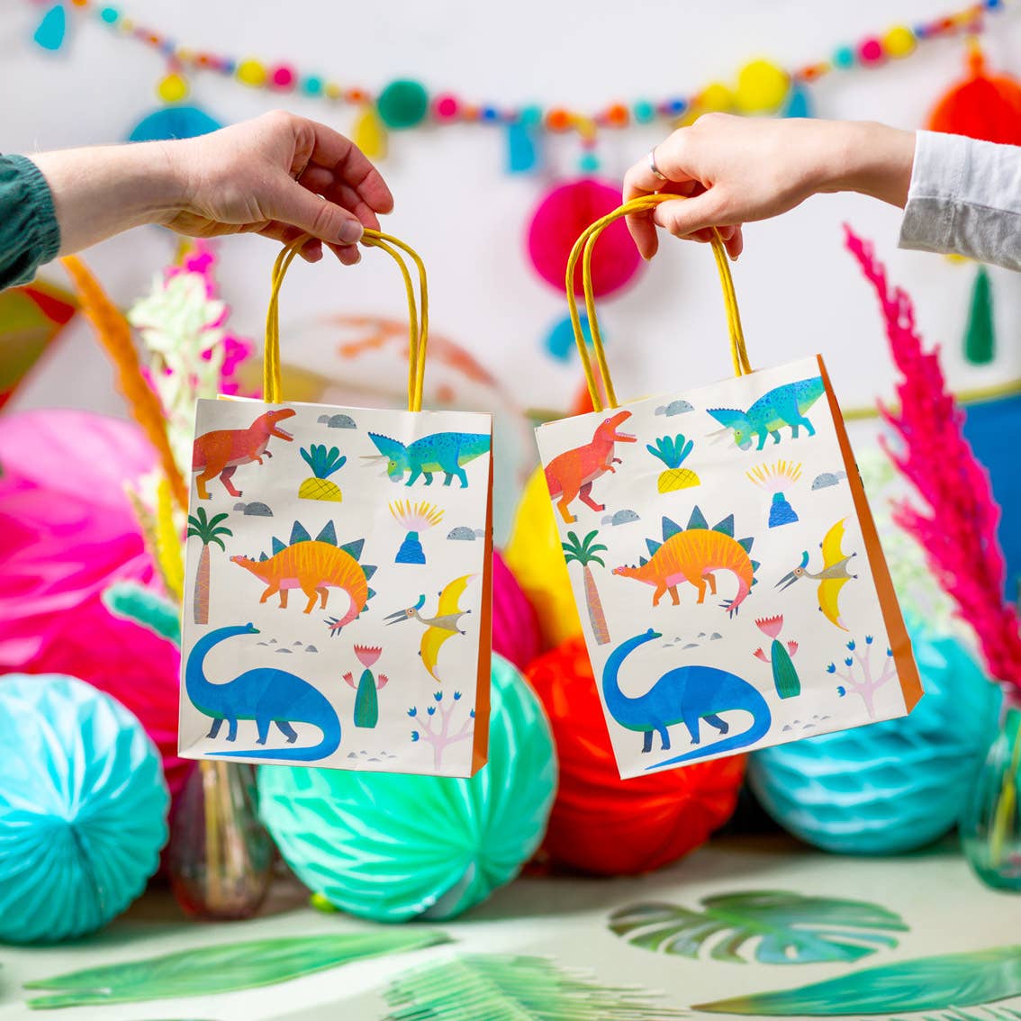 Dinosaur Party Goodie Bags - 8 Pack - Magnolia BabyParty Supplies