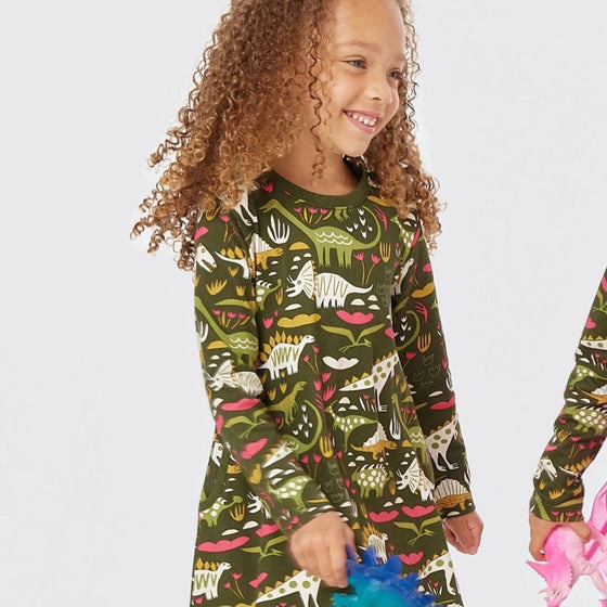 Dinosaur Tunic Dress with Pockets - Magnolia BabyDress