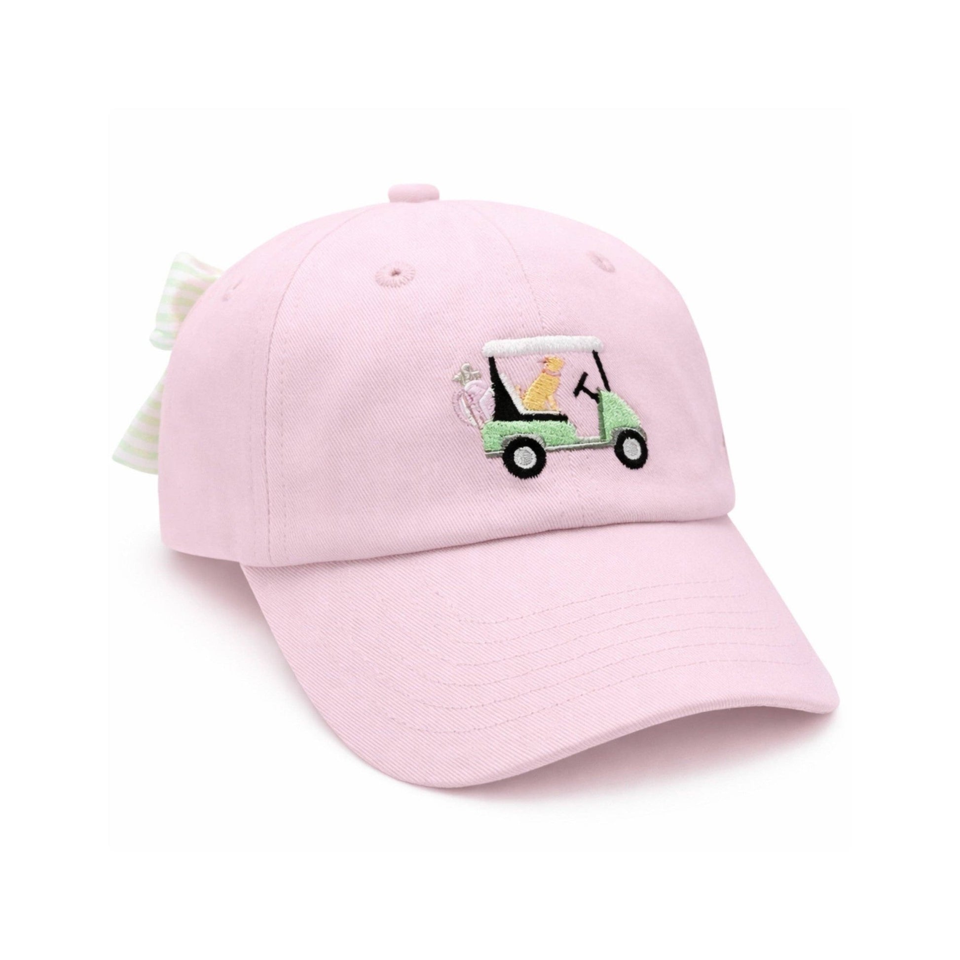 Dog in Golf Cart Bow Baseball Hat - Magnolia BabyHat