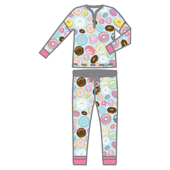 Donut Delight Pink Women's 2pc Set Pajamas - Magnolia Baby2pc Set Pajamas