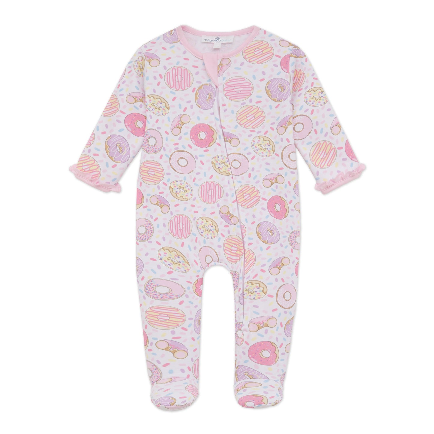 Donut Dreams Zip Footie - Magnolia BabyFootie