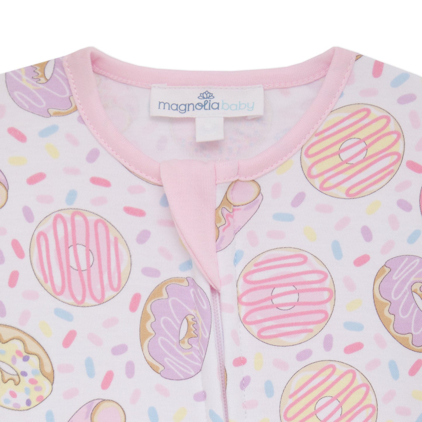 Donut Dreams Zip Footie - Magnolia BabyFootie