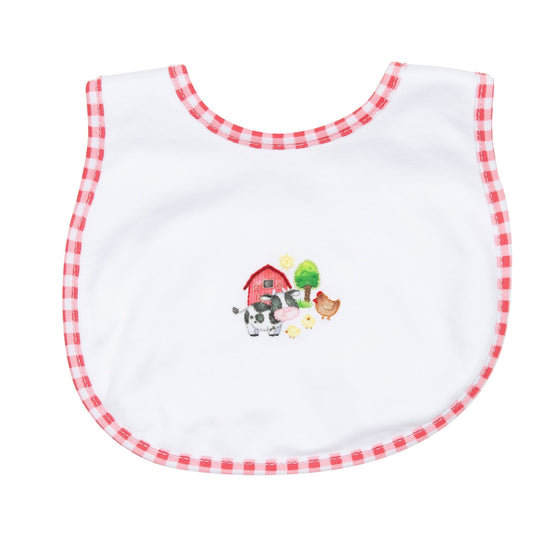 Down on the Farm Embroidered Bib - Magnolia BabyBib