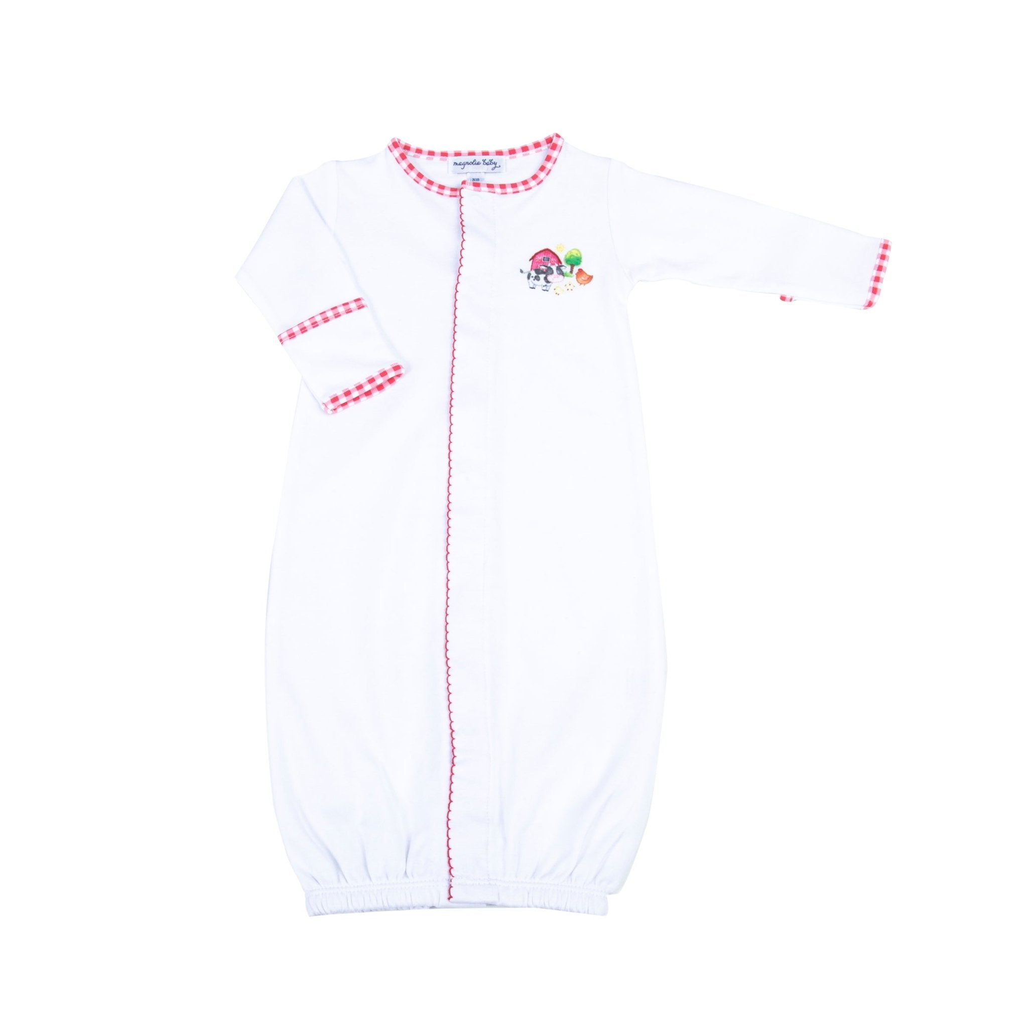 Down on the Farm Embroidered Converter - Magnolia BabyConverter Gown