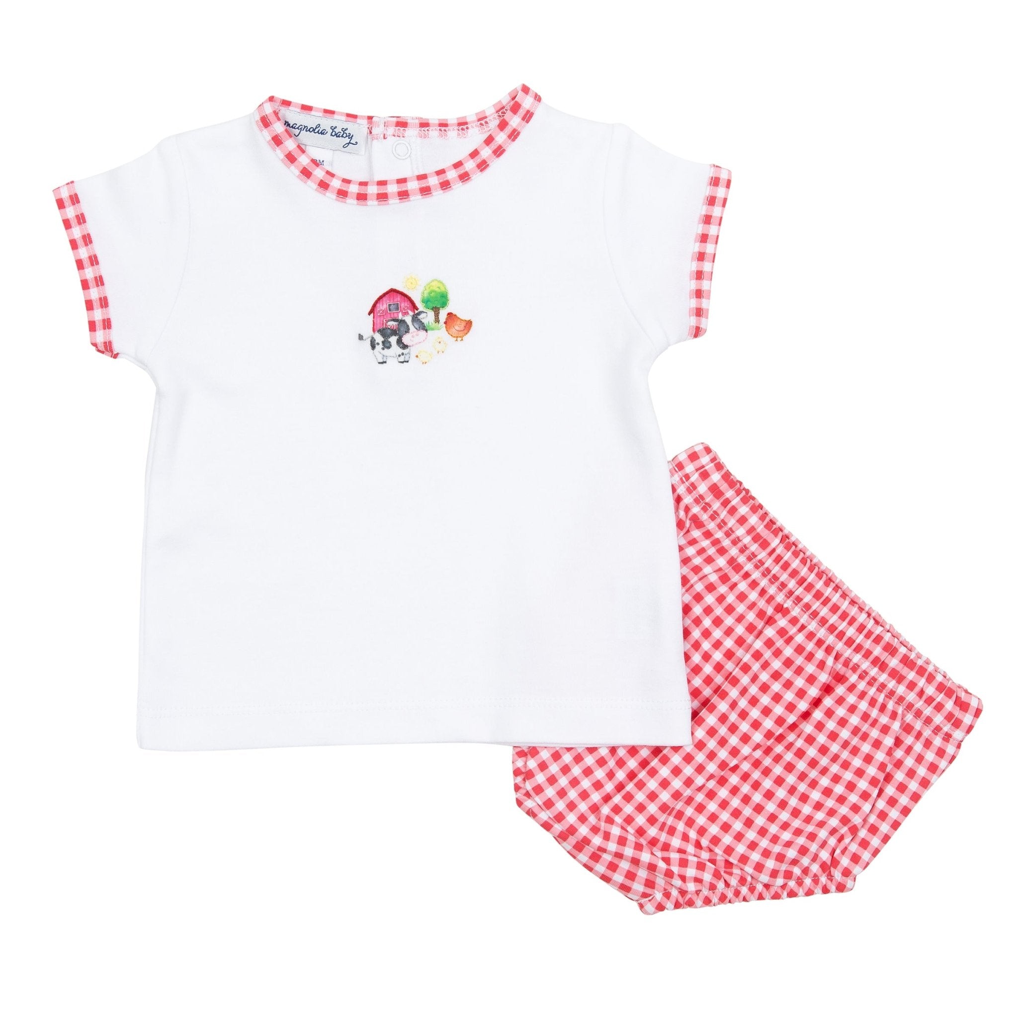 Down on the Farm Embroidered Diaper Cover Set - Magnolia BabyDiaper Cover