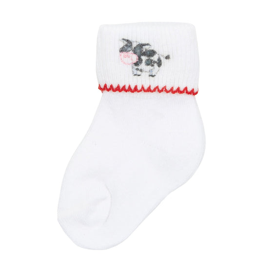 Down on the Farm Embroidered Socks - Magnolia BabySocks