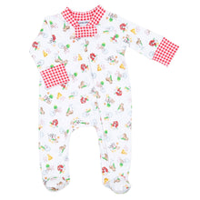  Down on the Farm Print Zip Footie - Magnolia BabyFootie