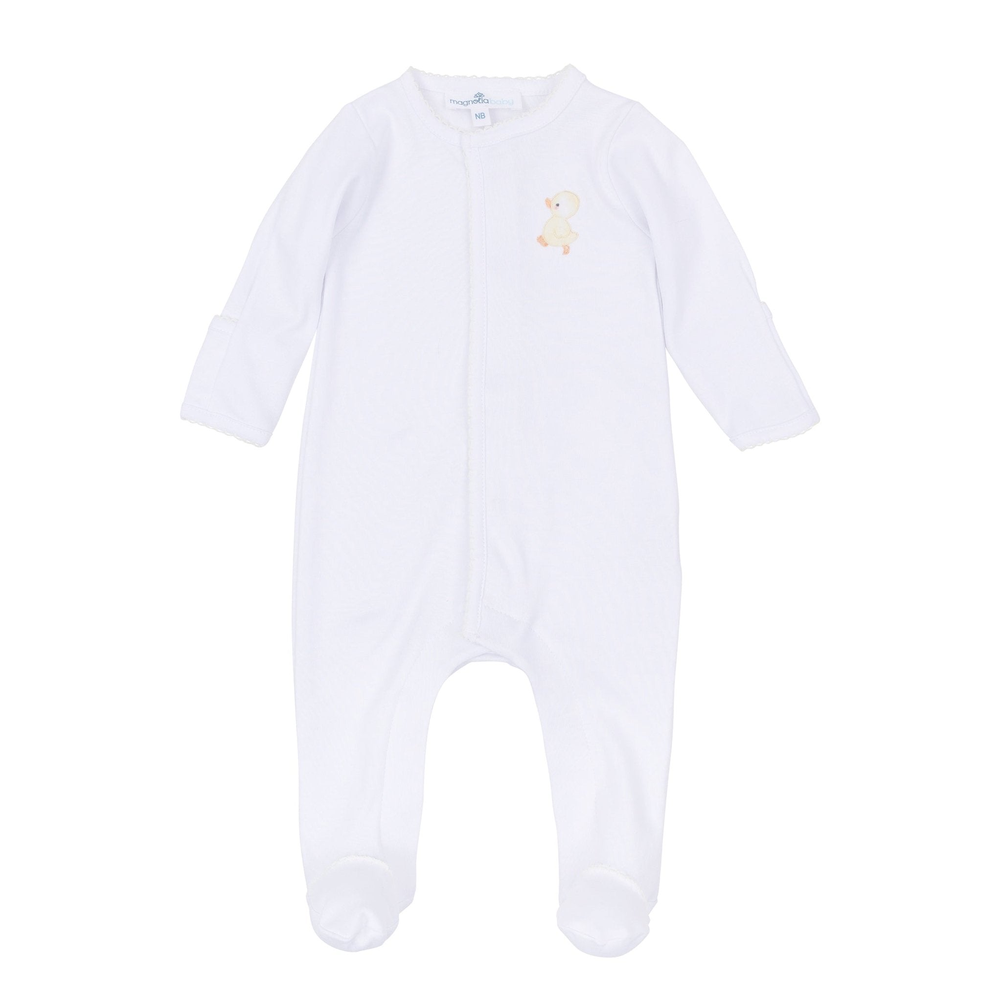 Downy Ducklings Embroidered Footie - Magnolia BabyFootie