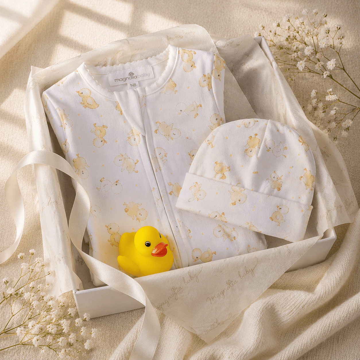 Downy Ducklings Footie Gift Set - Magnolia BabyBaby Gift Set