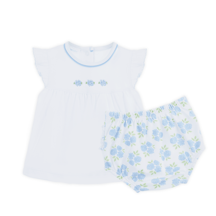 Magnolia Baby_Dreamy Hydrangeas Hand-Embroidered Ruffle Diaper Cover Set_1