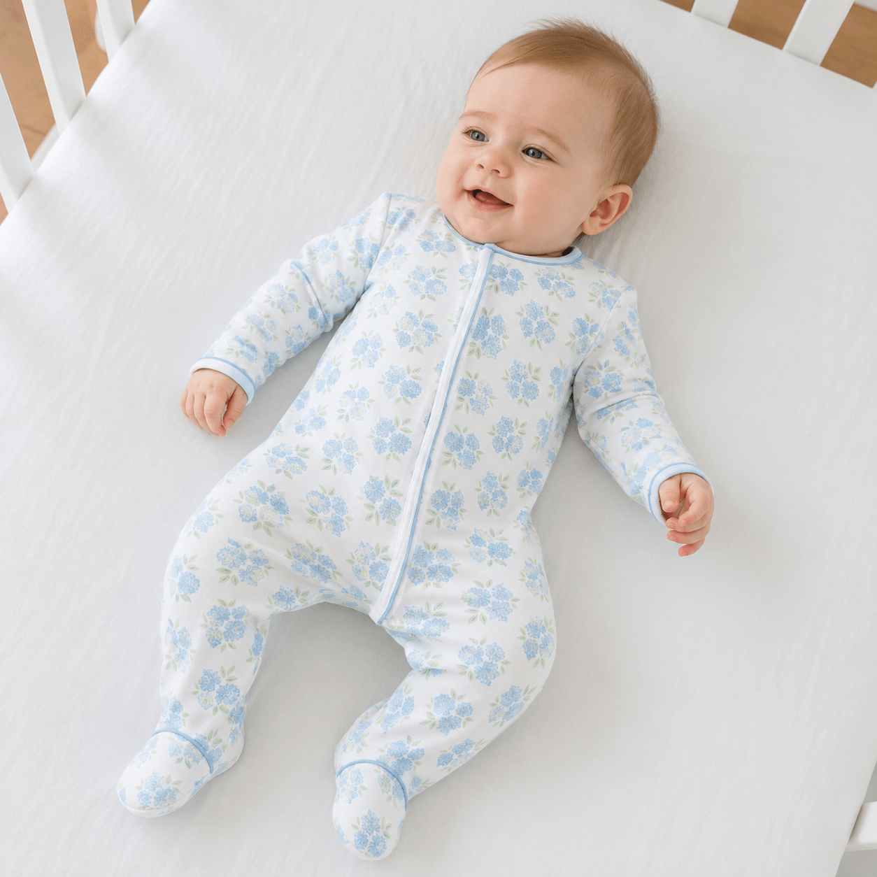 Magnolia Baby_Dreamy Hydrangeas Print Footie_1