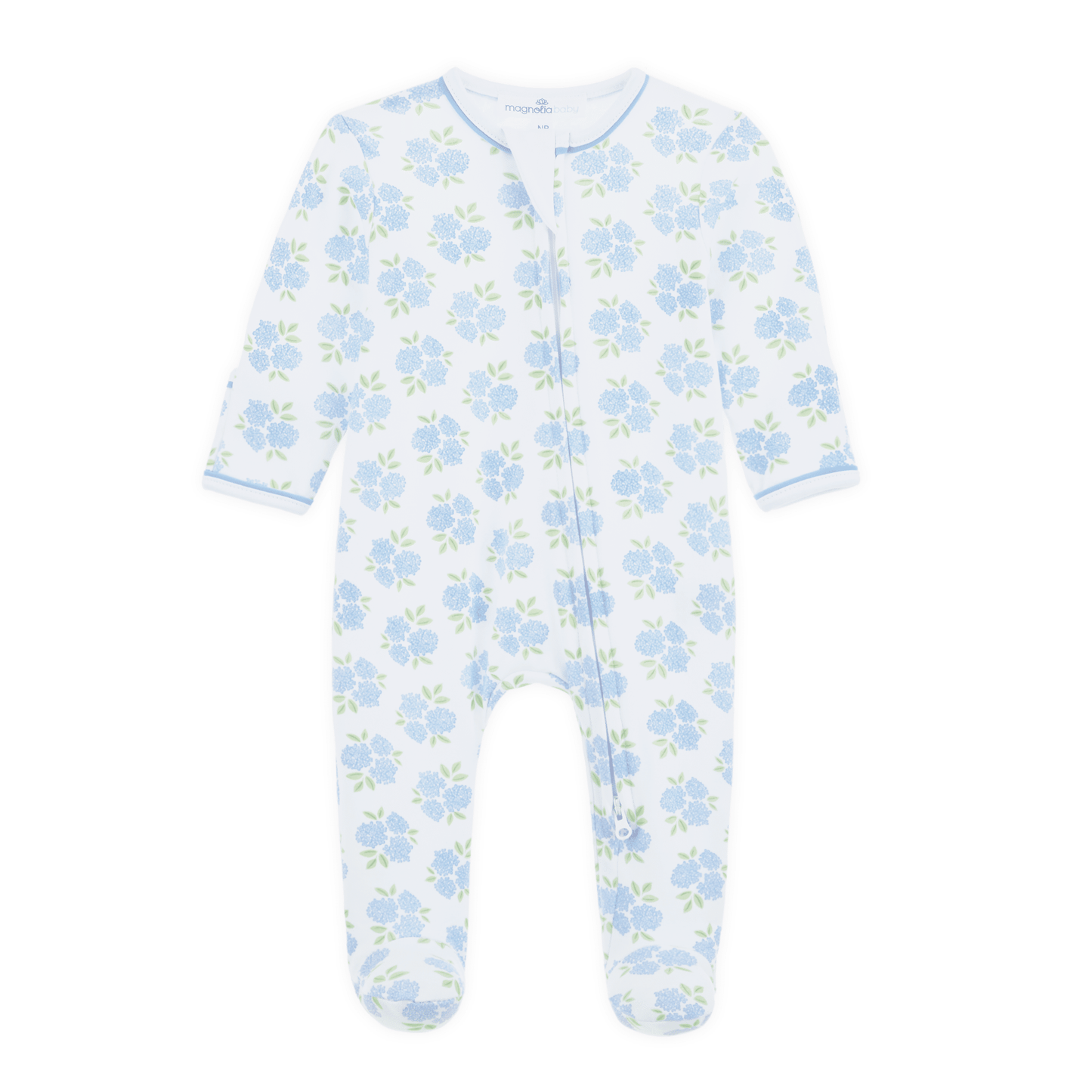 Magnolia Baby_Dreamy Hydrangeas Print Zip Footie_2