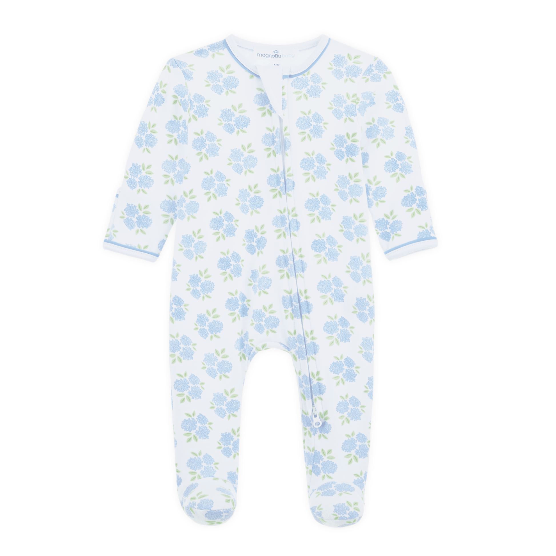 Magnolia Baby_Dreamy Hydrangeas Print Zip Footie_2