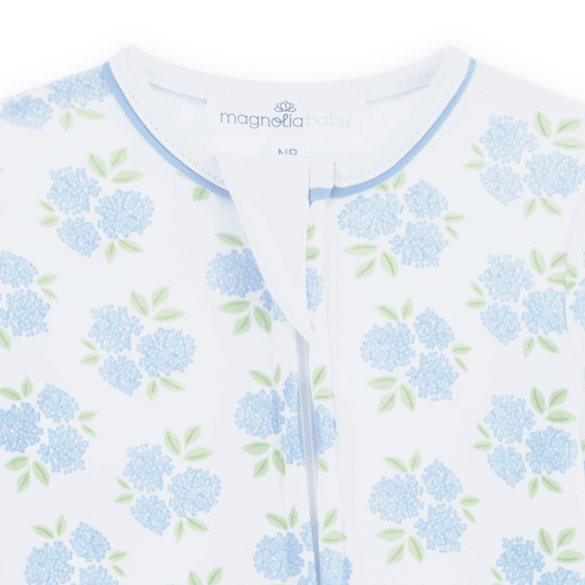 Magnolia Baby_Dreamy Hydrangeas Print Zip Footie_4