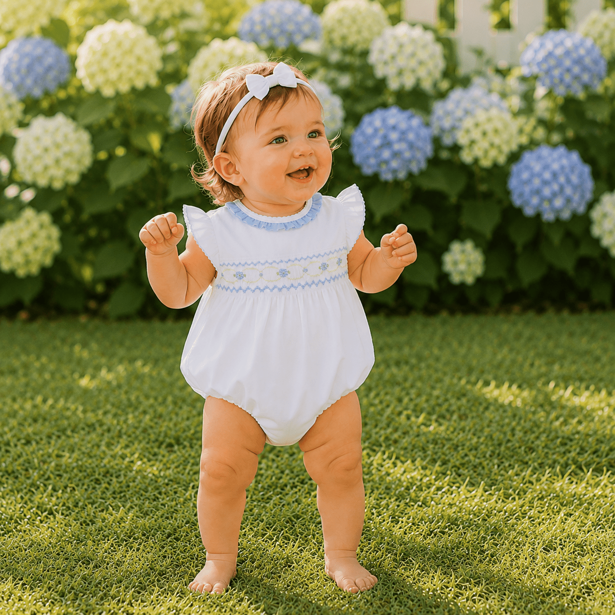 Magnolia Baby_Dreamy Hydrangeas Smocked Bubble_1