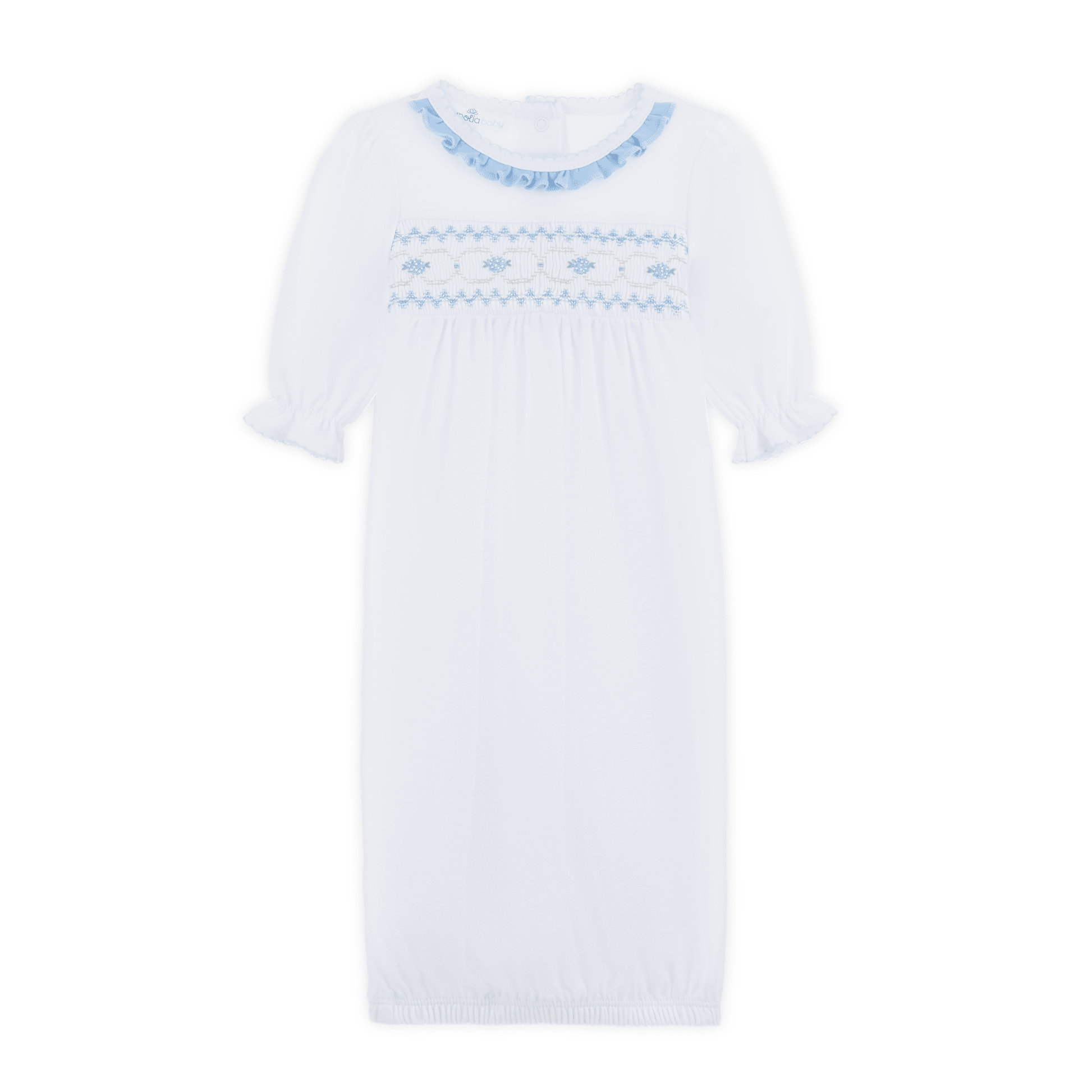 Magnolia Baby_Dreamy Hydrangeas Smocked Gathered Gown_1