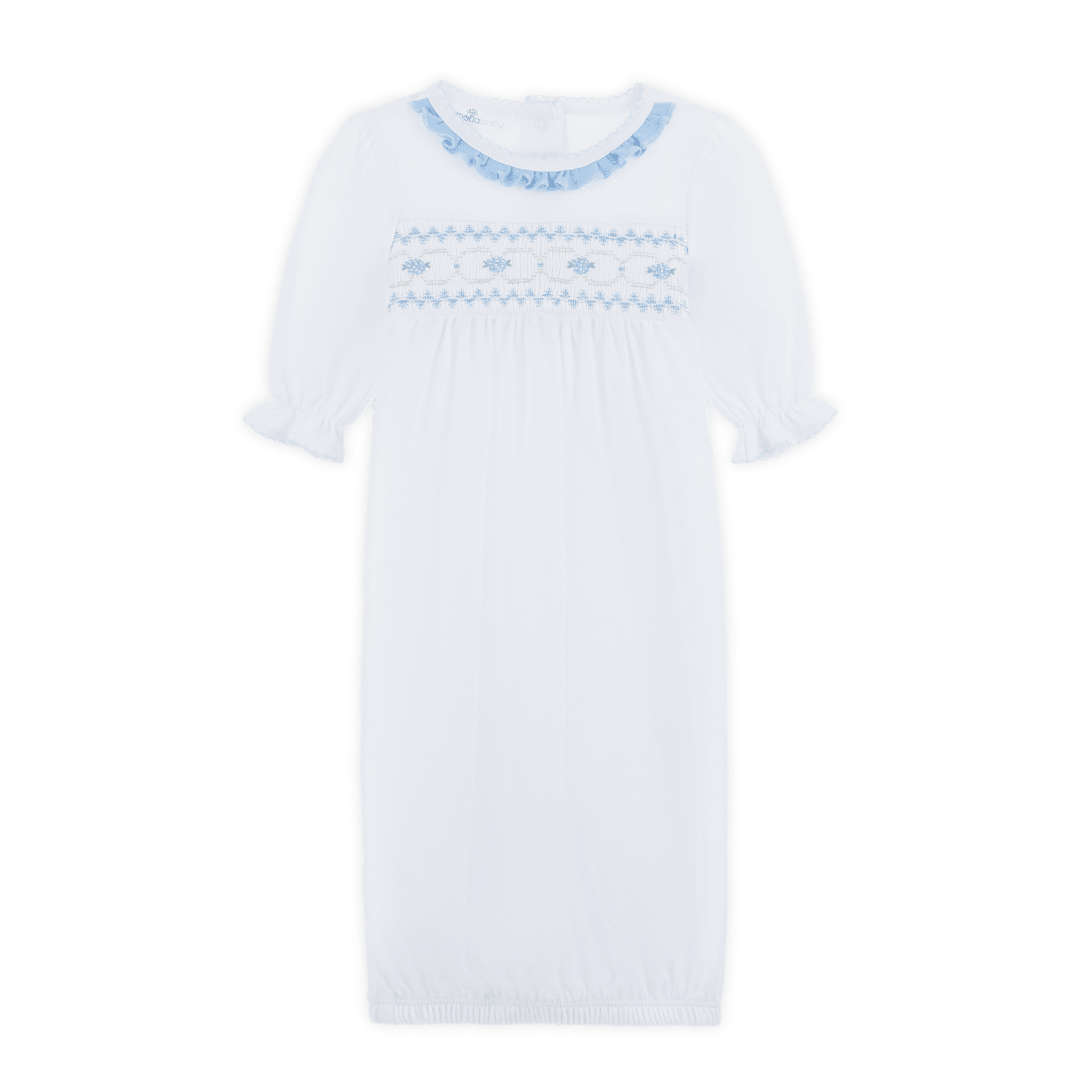 Magnolia Baby_Dreamy Hydrangeas Smocked Gathered Gown_1