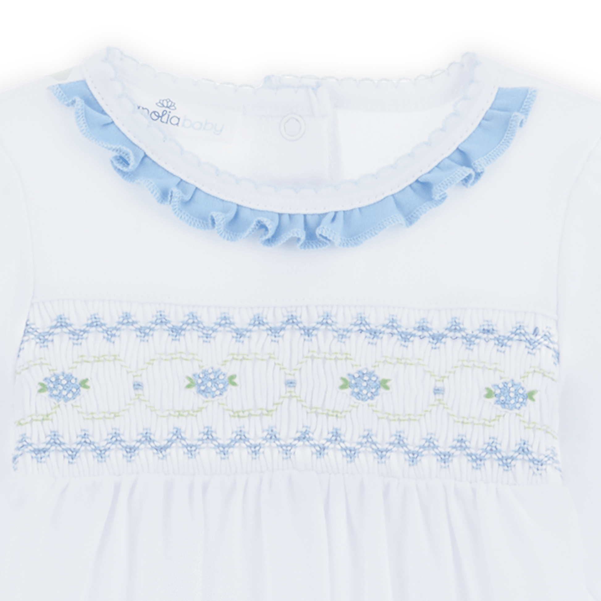 Magnolia Baby_Dreamy Hydrangeas Smocked Gathered Gown_3