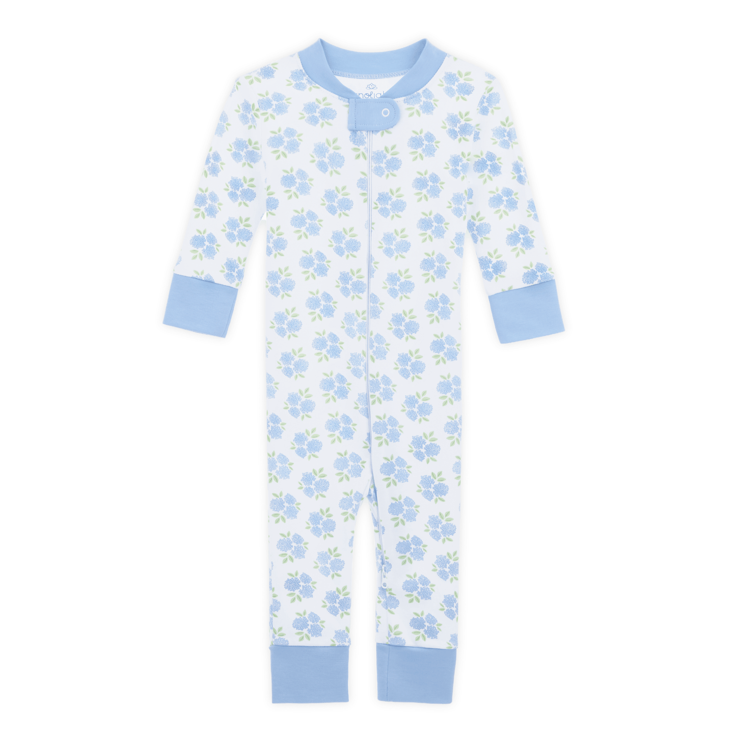Magnolia Baby_Dreamy Hydrangeas Zip Pajamas_1