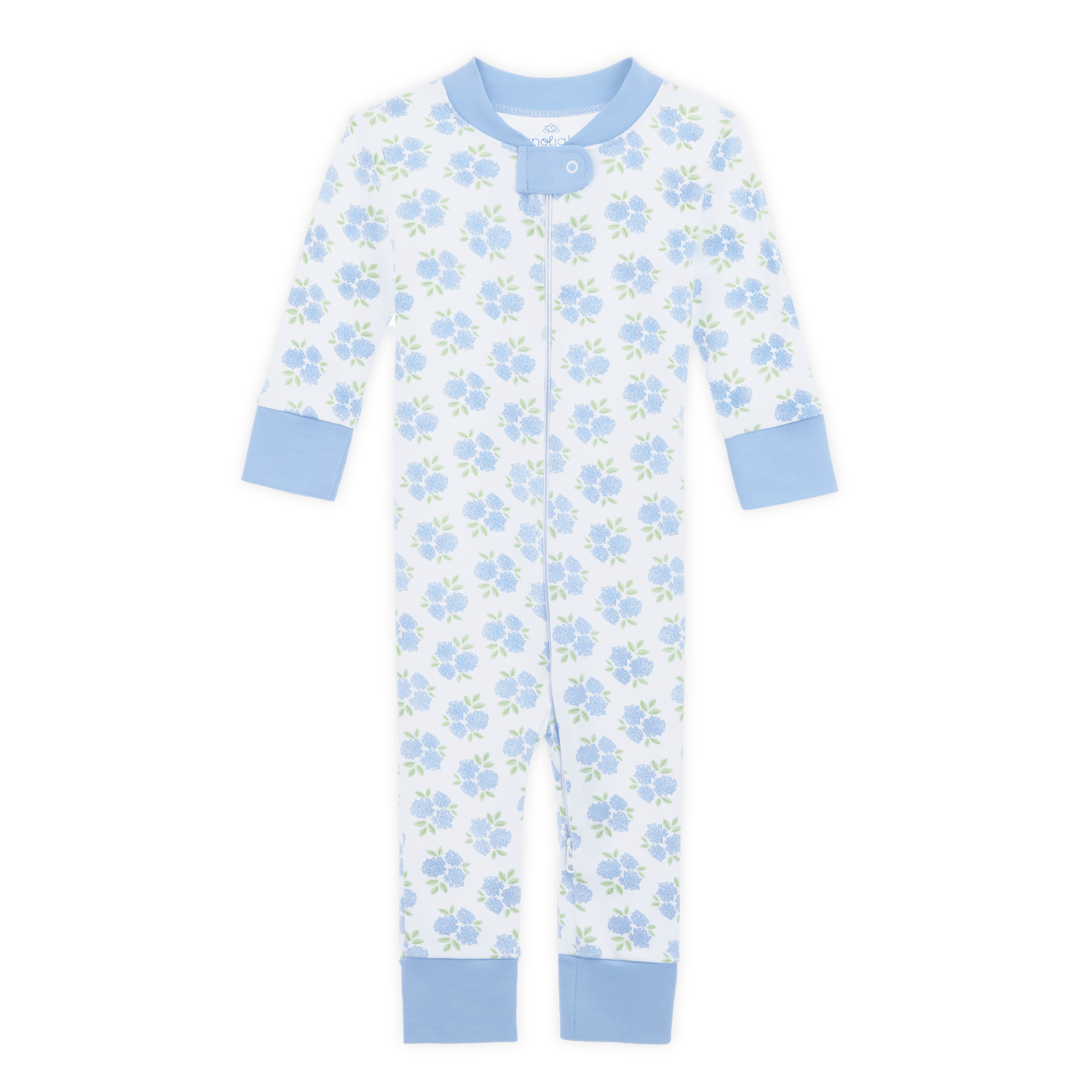 Magnolia Baby_Dreamy Hydrangeas Zip Pajamas_1