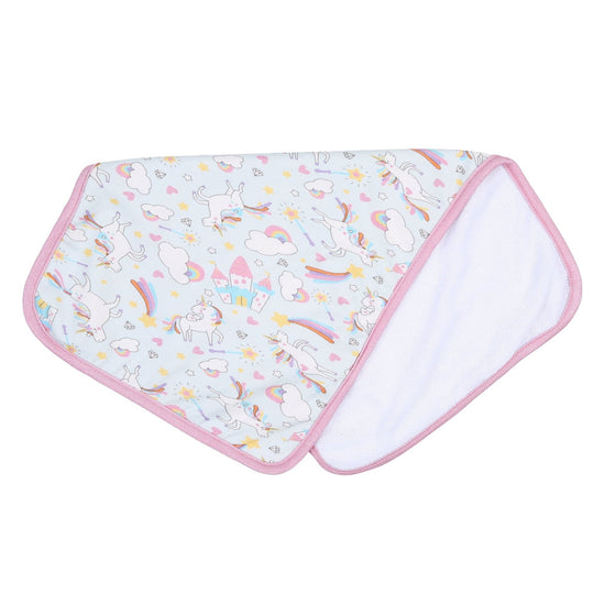 Dreamy Unicorns Pink Printed Burp Cloth - Magnolia BabyBurp Cloth