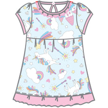  Dreamy Unicorns Pink Printed Short Sleeve Toddler Dress - Magnolia BabyDress