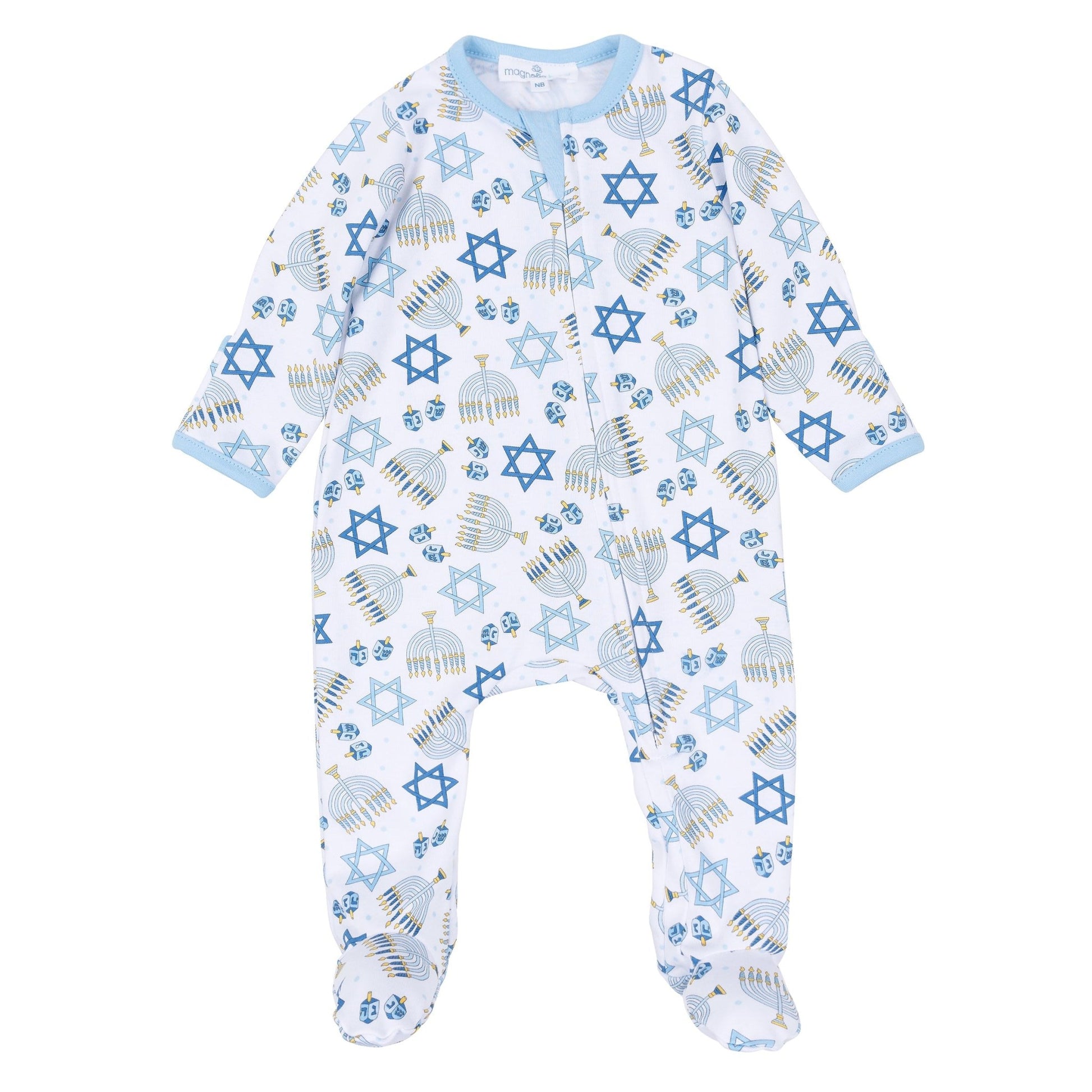 Magnolia Baby_Dreidel Dreams Zip Footie_2