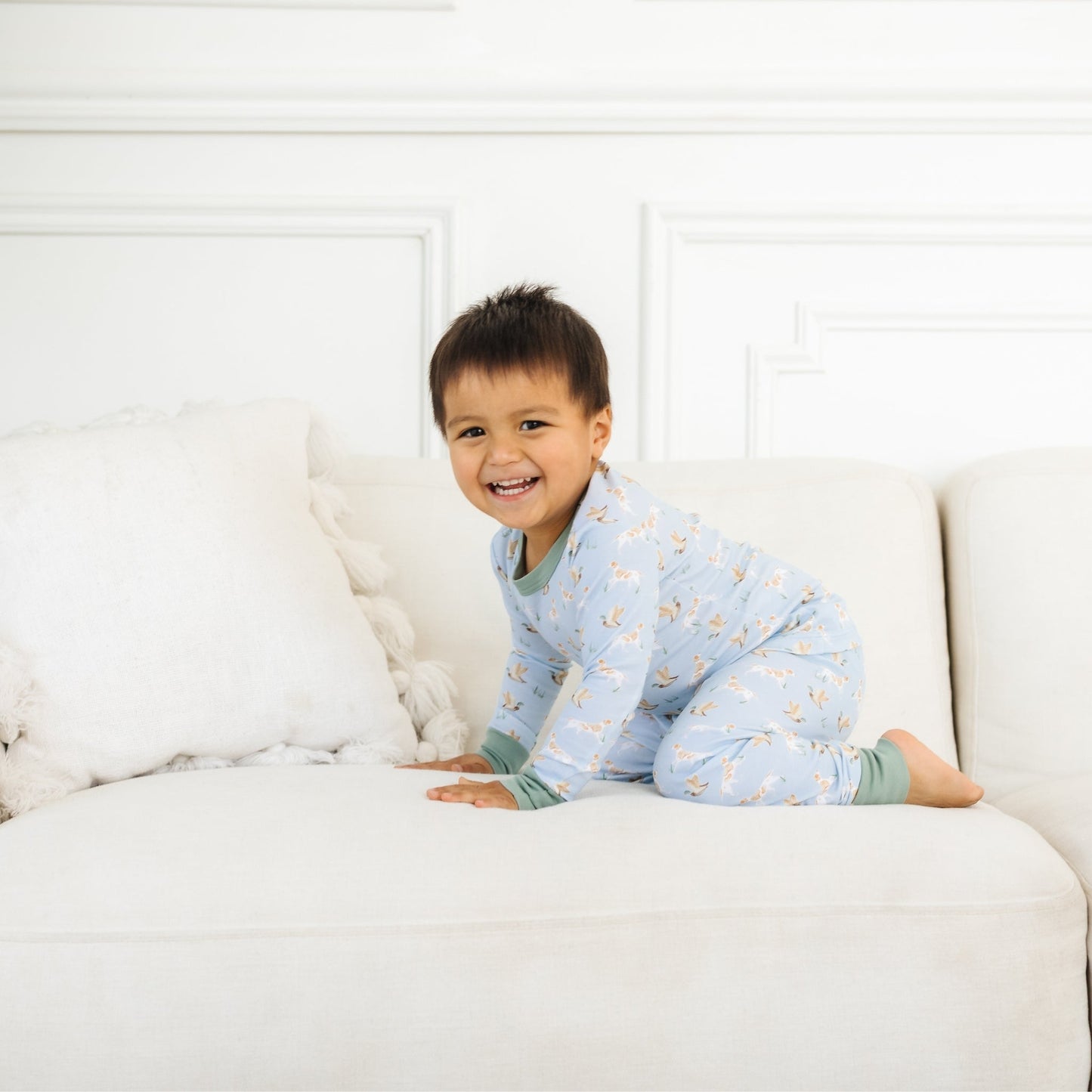 Luna and Arlo_Duck and Hound Long Pajamas_7