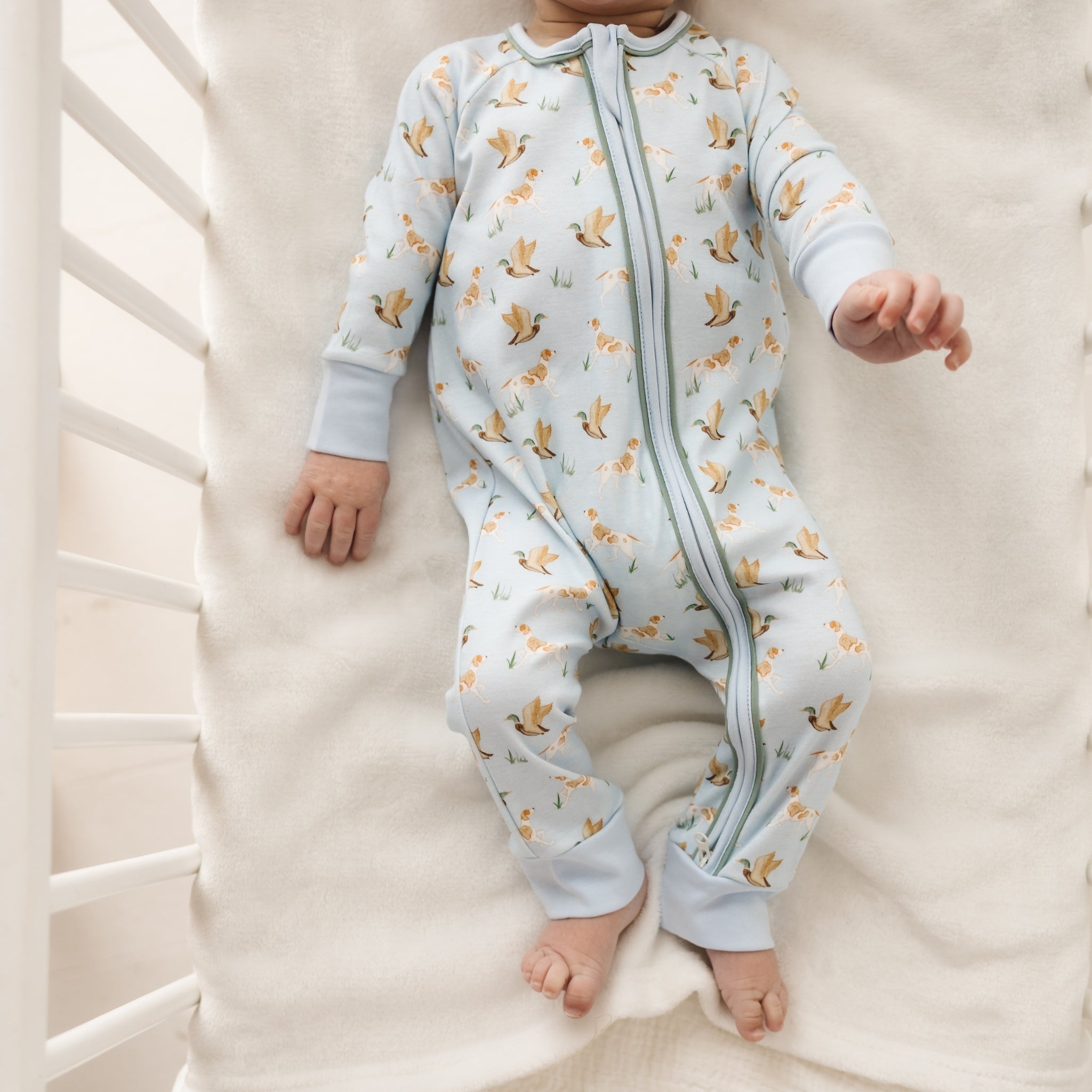 Luna and Arlo_Duck and Hound Zip Playsuit_2