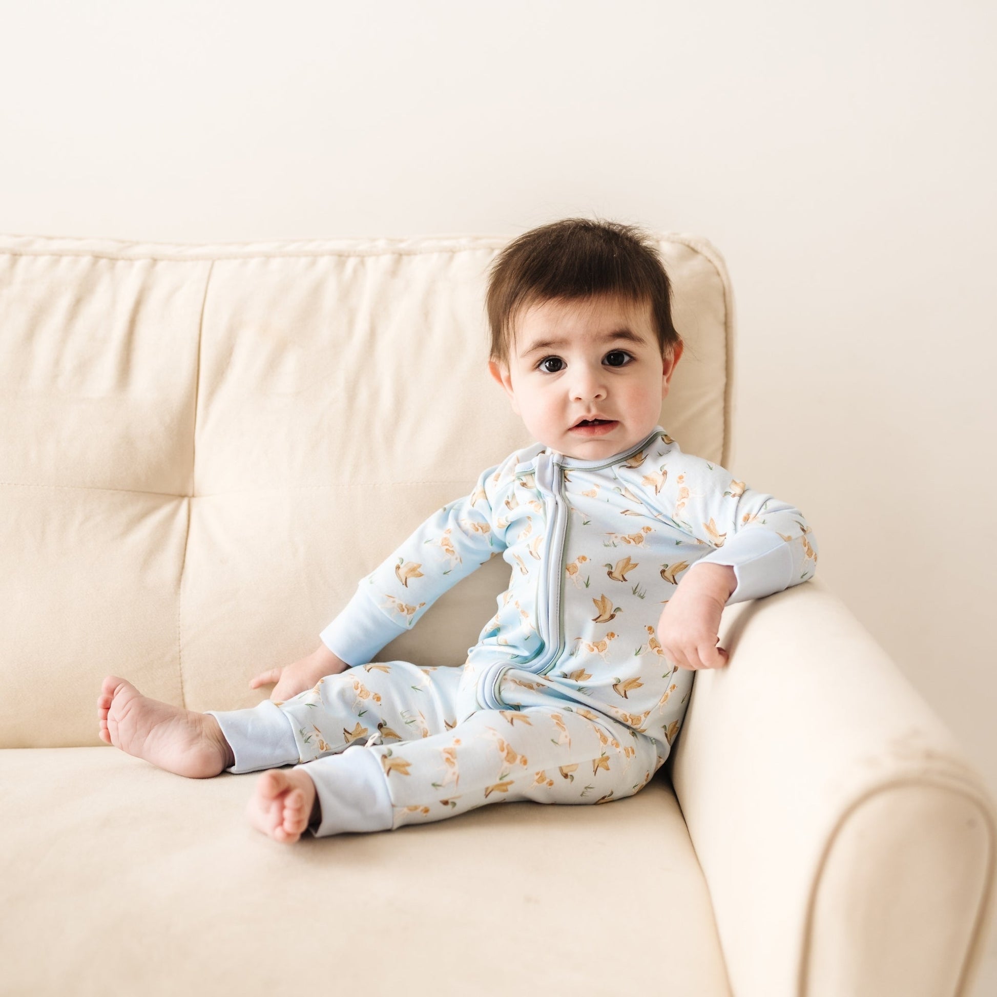 Luna and Arlo_Duck and Hound Zip Playsuit_6